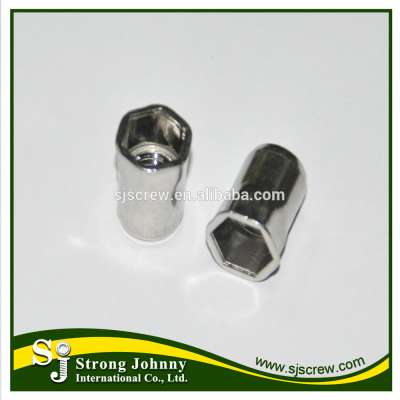 Stainless steel blind insert knurling rivet nut