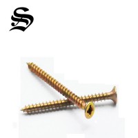 Taiwan manufacturer yellow passivated pozi chipboard screw